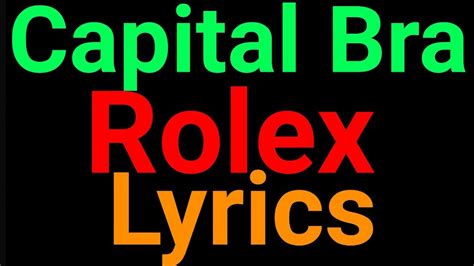 rolex lyrics capi|Capital Bra .